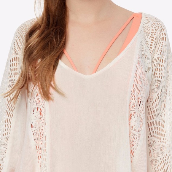 O'Neill Juniors' Lace Cut-Out Dress Cover-Up - Picture 4 of 4